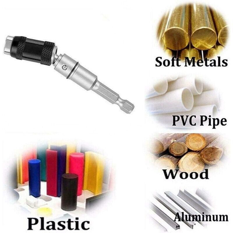 Pivoting Screwdriver Bit Holder Swivel Drill Adapter Tool for Impact Driver - Silver V528-MAGNETICPIVOT-SILVER-774428