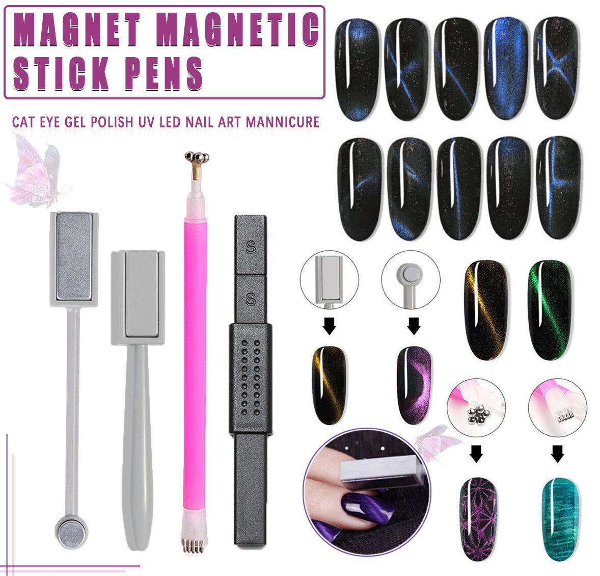 Nail Art Cat Eye Effect Stick for UV Gel Polish Design Tool for Manicure Styling Use - 1PC Multifunction V528-MAGNETSTICK-D-805641