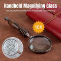 1PCS Vintage Ebony Handle Handheld Metal Magnifier Classical Nostalgic Gift Box V528-MAGNIFIER-644851