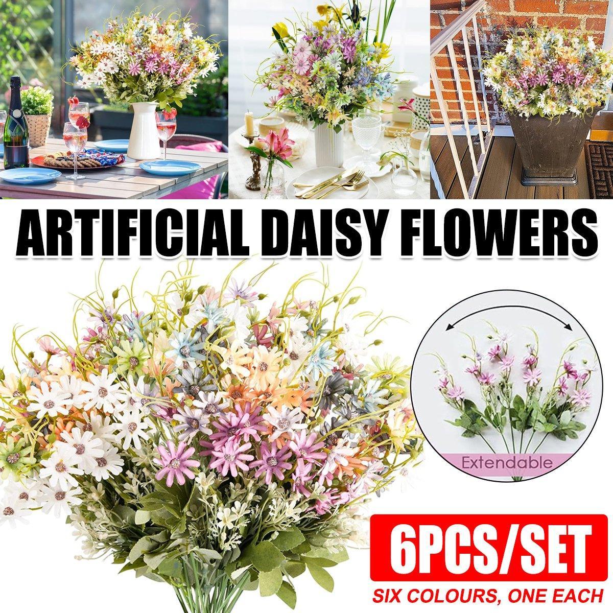 6x Artificial Small Soft Chrysanthemum Home Office Daisy Flower Party Decor DIY V528-MAGRITTE-6PCS-270955