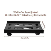 Plastic Computer Case Bracket Retractable Mobile Host Shelf for Under Desk Use V528-MAIN-ENGINE-BRACKET-BLACK-777191