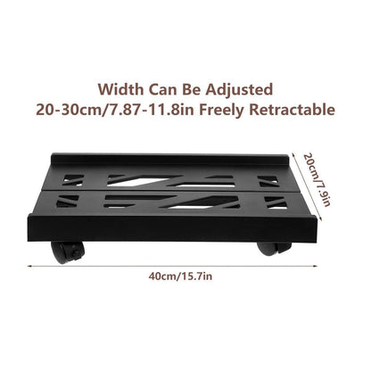 Plastic Computer Case Bracket Retractable Mobile Host Shelf for Under Desk Use V528-MAIN-ENGINE-BRACKET-BLACK-777191