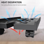 Plastic Computer Case Bracket Retractable Mobile Host Shelf for Under Desk Use V528-MAIN-ENGINE-BRACKET-BLACK-777191