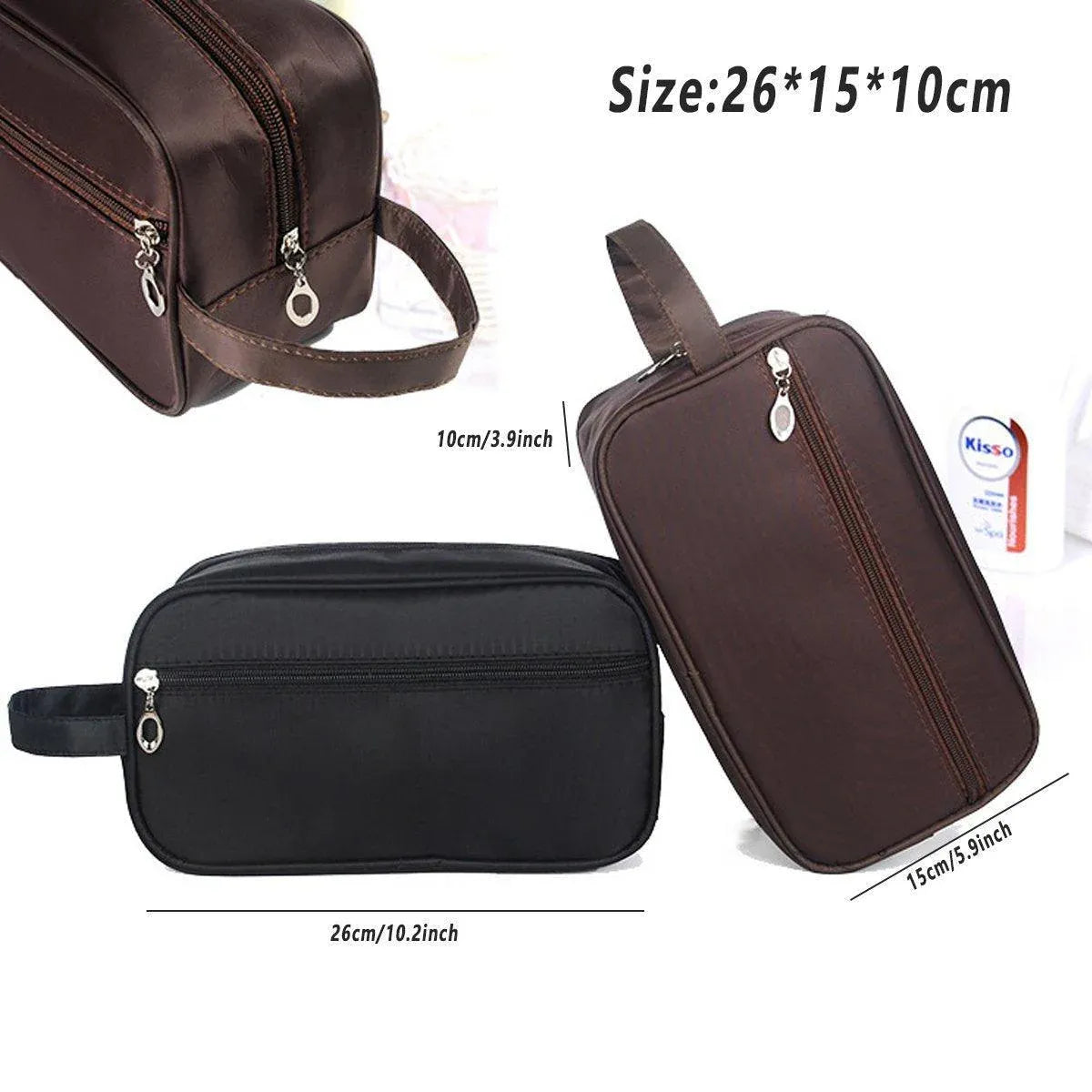 Large Capacity Portable Travel Cosmetic Bag for Men Outdoor Storage 3 Colours - Black V528-MAKEUP-BAG-BLACK-142568