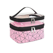 Portable Double-Layer Large Capacity Waterproof Cosmetic Bag Travel Toiletry Bag - Blue V528-MAKEUP-BAG-BLUE-989251
