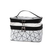Portable Double-Layer Large Capacity Waterproof Cosmetic Bag Travel Toiletry Bag - Blue V528-MAKEUP-BAG-BLUE-989251