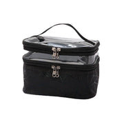 Portable Double-Layer Large Capacity Waterproof Cosmetic Bag Travel Toiletry Bag - Blue V528-MAKEUP-BAG-BLUE-989251