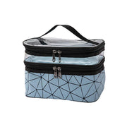 Portable Double-Layer Large Capacity Waterproof Cosmetic Bag Travel Toiletry Bag - Blue V528-MAKEUP-BAG-BLUE-989251