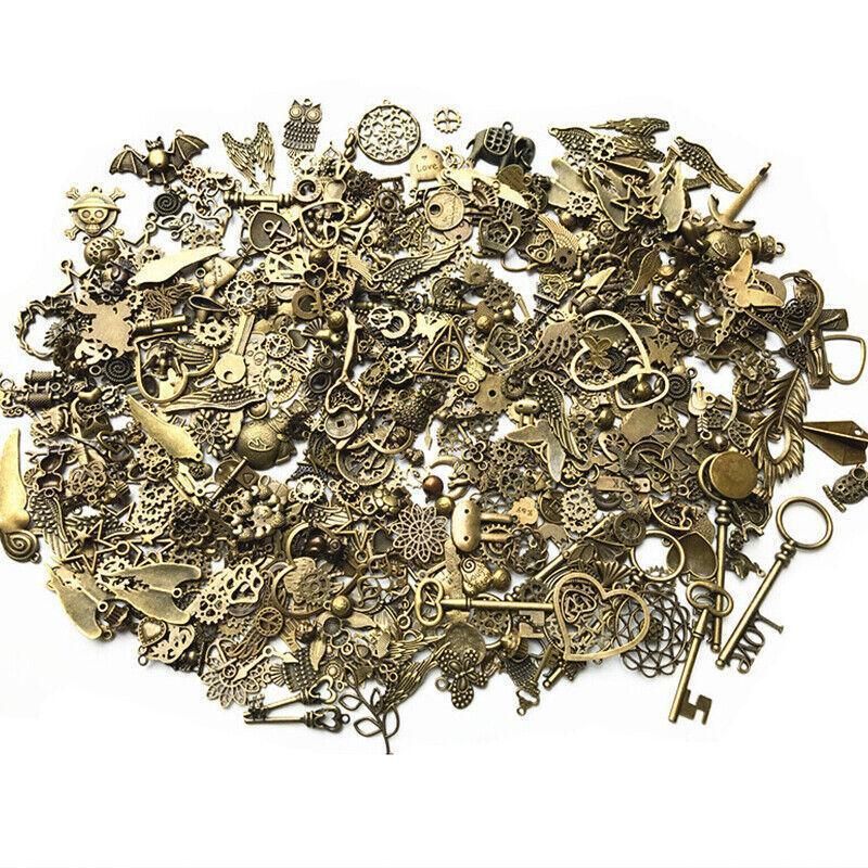 Mixed Tibetan Charms Pendants 50g Silver Bronze for Jewellery DIY Craft Making - Silver V528-MAKINGCRAFT-50G-SILVER-645855