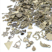 Mixed Tibetan Charms Pendants 50g Silver Bronze for Jewellery DIY Craft Making - Silver V528-MAKINGCRAFT-50G-SILVER-645855