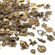 Mixed Tibetan Charms Pendants 50g Silver Bronze for Jewellery DIY Craft Making - Silver V528-MAKINGCRAFT-50G-SILVER-645855