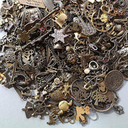 Mixed Tibetan Charms Pendants 50g Silver Bronze for Jewellery DIY Craft Making - Silver V528-MAKINGCRAFT-50G-SILVER-645855