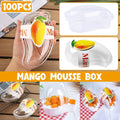 100PCS Clear Cake Boxes for Mousse Fruit Mango Layered Desserts Ice Cream Pastry V528-MANGO-BOX-100PCS-650256