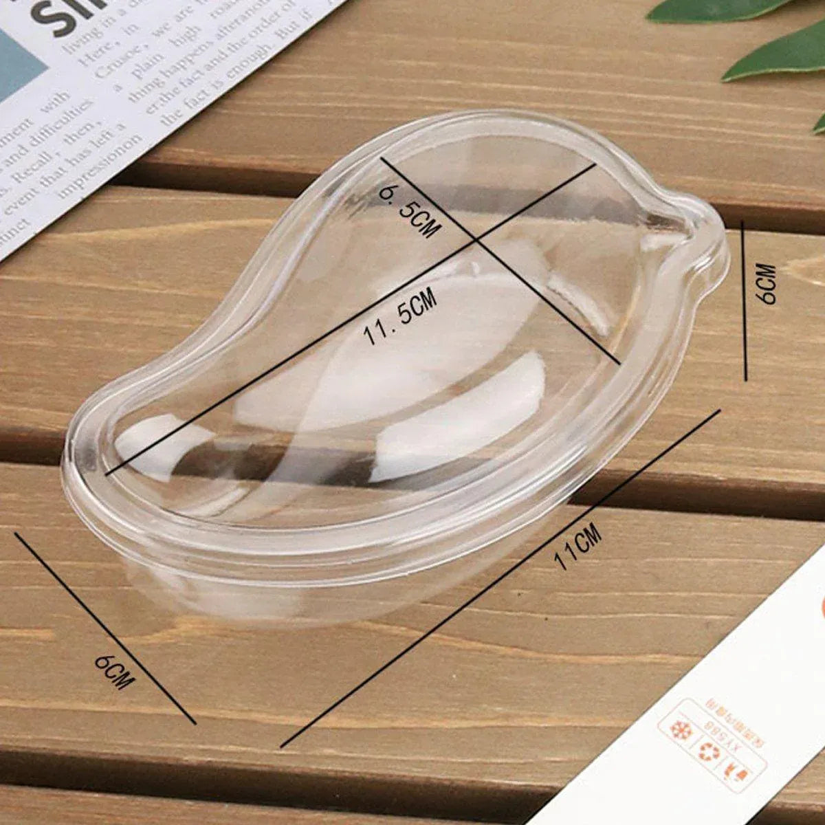 100PCS Clear Cake Boxes for Mousse Fruit Mango Layered Desserts Ice Cream Pastry V528-MANGO-BOX-100PCS-650256