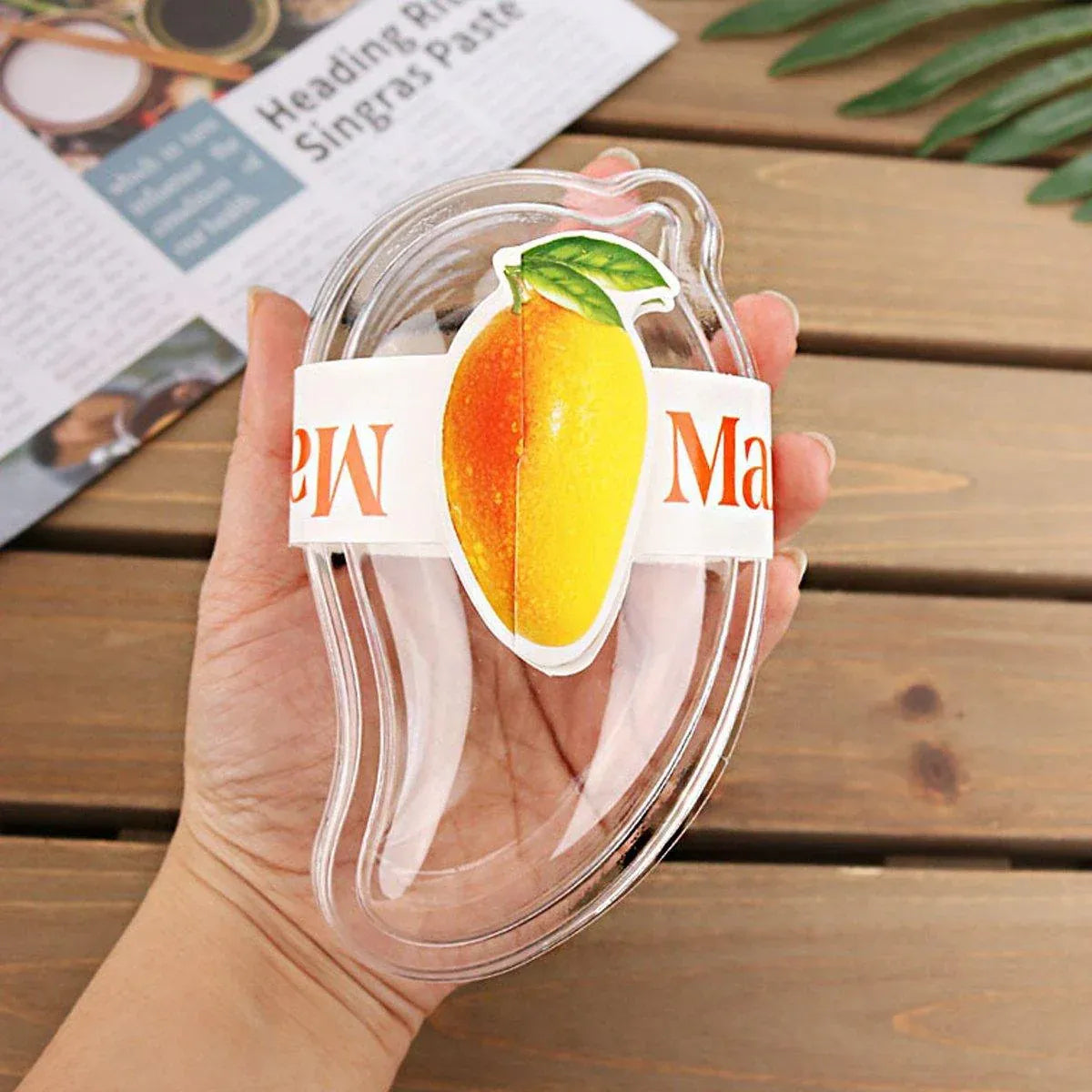 100PCS Clear Cake Boxes for Mousse Fruit Mango Layered Desserts Ice Cream Pastry V528-MANGO-BOX-100PCS-650256