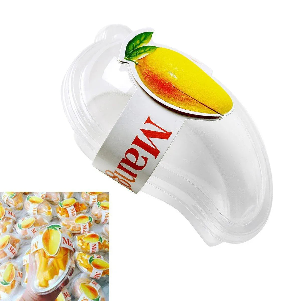 100PCS Clear Cake Boxes for Mousse Fruit Mango Layered Desserts Ice Cream Pastry V528-MANGO-BOX-100PCS-650256