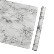 10M Marble Self-Adhesive PVC Wall Sticker Wallpaper Decor - White Marble-B V528-MARBLESTICKER-HZ4008-104267