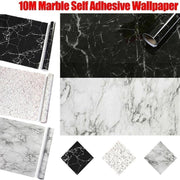 10M Marble Self-Adhesive PVC Wall Sticker Wallpaper Decor - Black Marble-A V528-MARBLESTICKER-HZ4010-207095