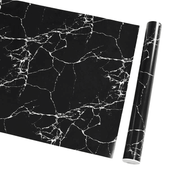 10M Marble Self-Adhesive PVC Wall Sticker Wallpaper Decor - Black Marble-A V528-MARBLESTICKER-HZ4010-207095