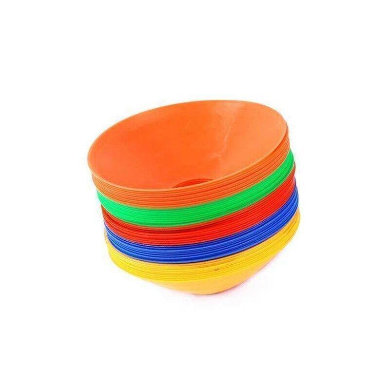60 Pack Sports Training Discs Markers Cones Soccer Rugby Fitness Exercise V528-MARKDISC-60PCS-29531