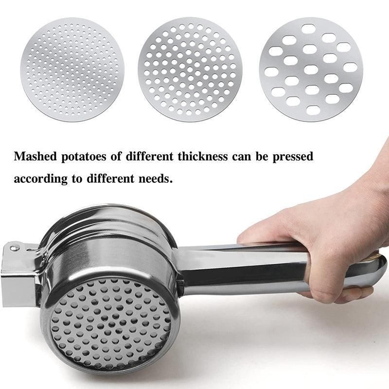 Potato Ricer Masher Fruit Press With 3 Discs Professional All Stainless Steel Au V528-MASHER-943134