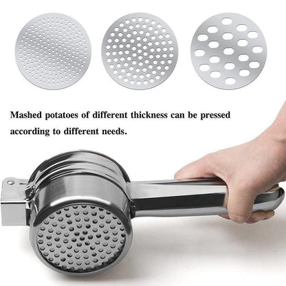 Potato Ricer Masher Fruit Press With 3 Discs Professional All Stainless Steel Au V528-MASHER-943134
