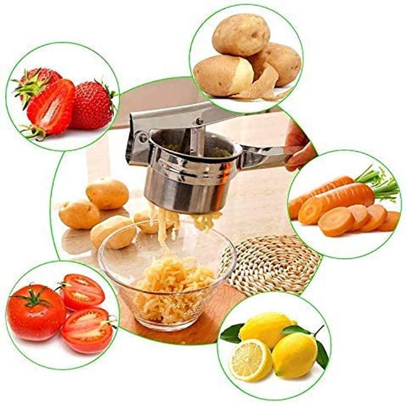 Potato Ricer Masher Fruit Press With 3 Discs Professional All Stainless Steel Au V528-MASHER-943134