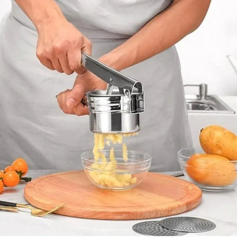 Potato Ricer Masher Fruit Press With 3 Discs Professional All Stainless Steel Au V528-MASHER-943134