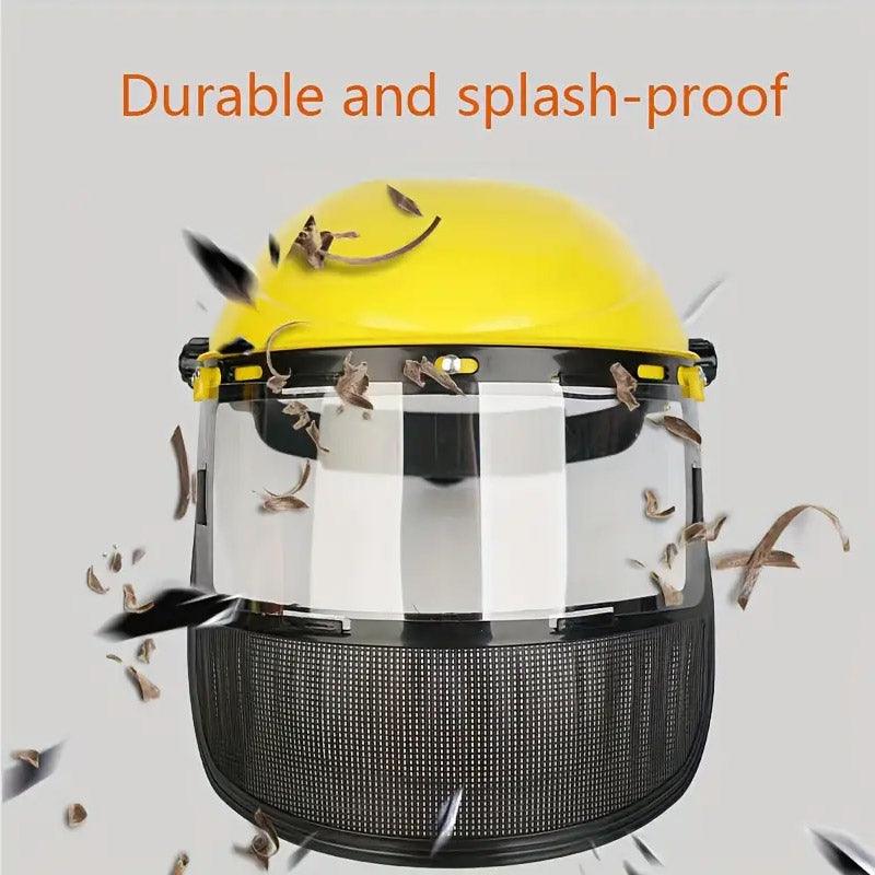 Garden Face Shield Headgear for Mowing and Outdoor Protective Use - Yellow V528-MASK-YELLOW-864596