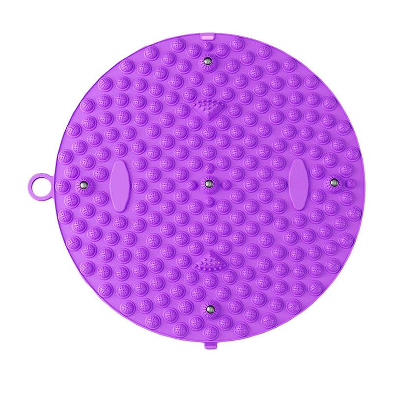 37/55cm Soft Silicone Circular Foot Mat with Textured Surface - Blue-37cm V528-MASSAGE-37CM-BLUE-497457