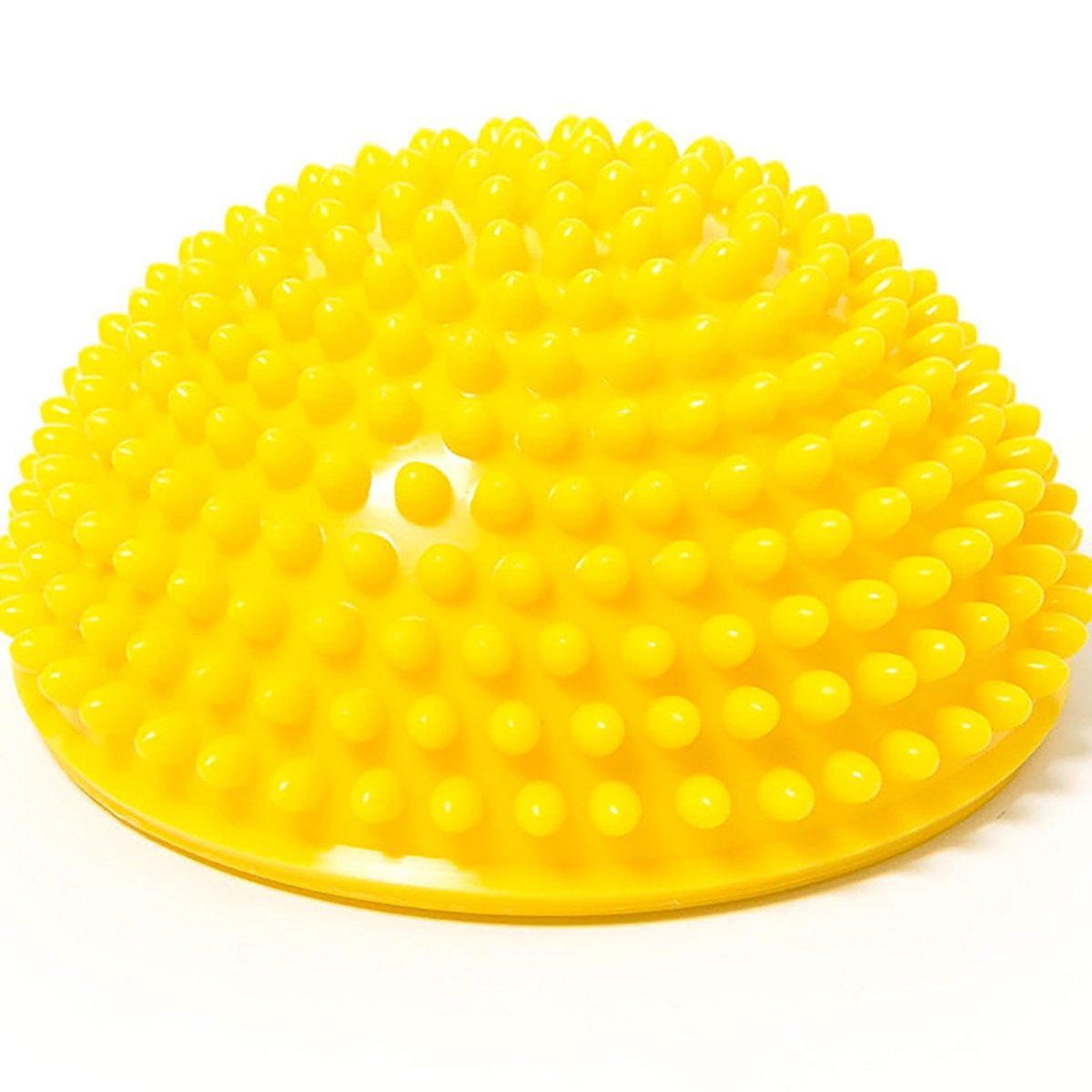 Spiky Massage Ball PVC Half Round Yoga Exercise Foot Hand Cushion - Orange V528-MASSAGE-BALL-ORANGE-991108