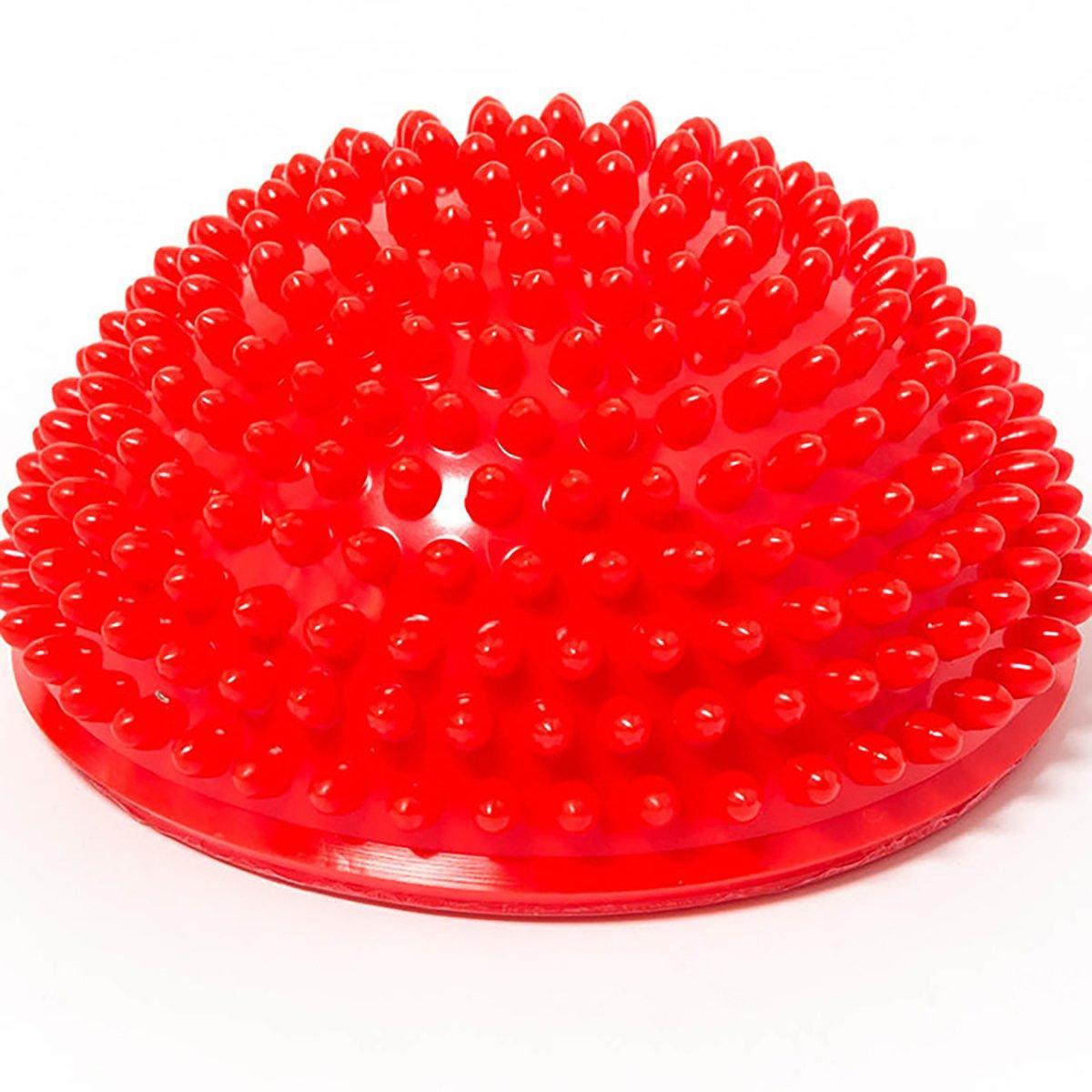 Spiky Massage Ball PVC Half Round Yoga Exercise Foot Hand Cushion - Orange V528-MASSAGE-BALL-ORANGE-991108