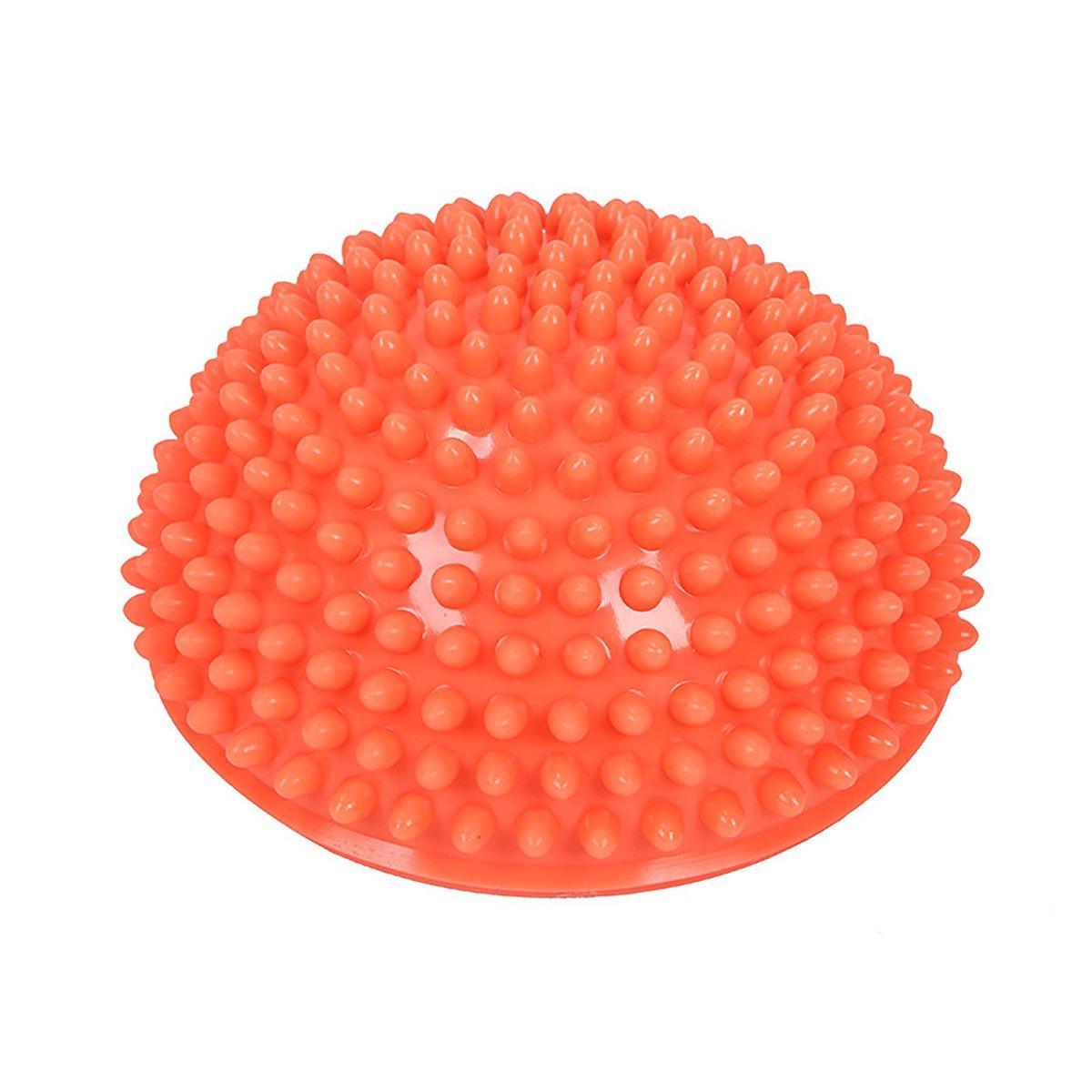 Spiky Massage Ball PVC Half Round Yoga Exercise Foot Hand Cushion - Orange V528-MASSAGE-BALL-ORANGE-991108