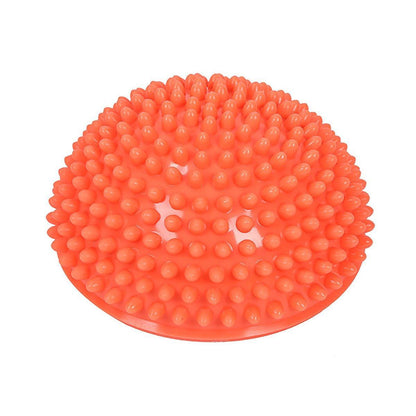 Spiky Massage Ball PVC Half Round Yoga Exercise Foot Hand Cushion - Orange V528-MASSAGE-BALL-ORANGE-991108