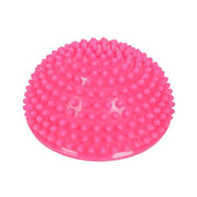 Spiky Massage Ball PVC Half Round Yoga Exercise Foot Hand Cushion - Grey V528-MASSAGE-BALL-SILVER-898109
