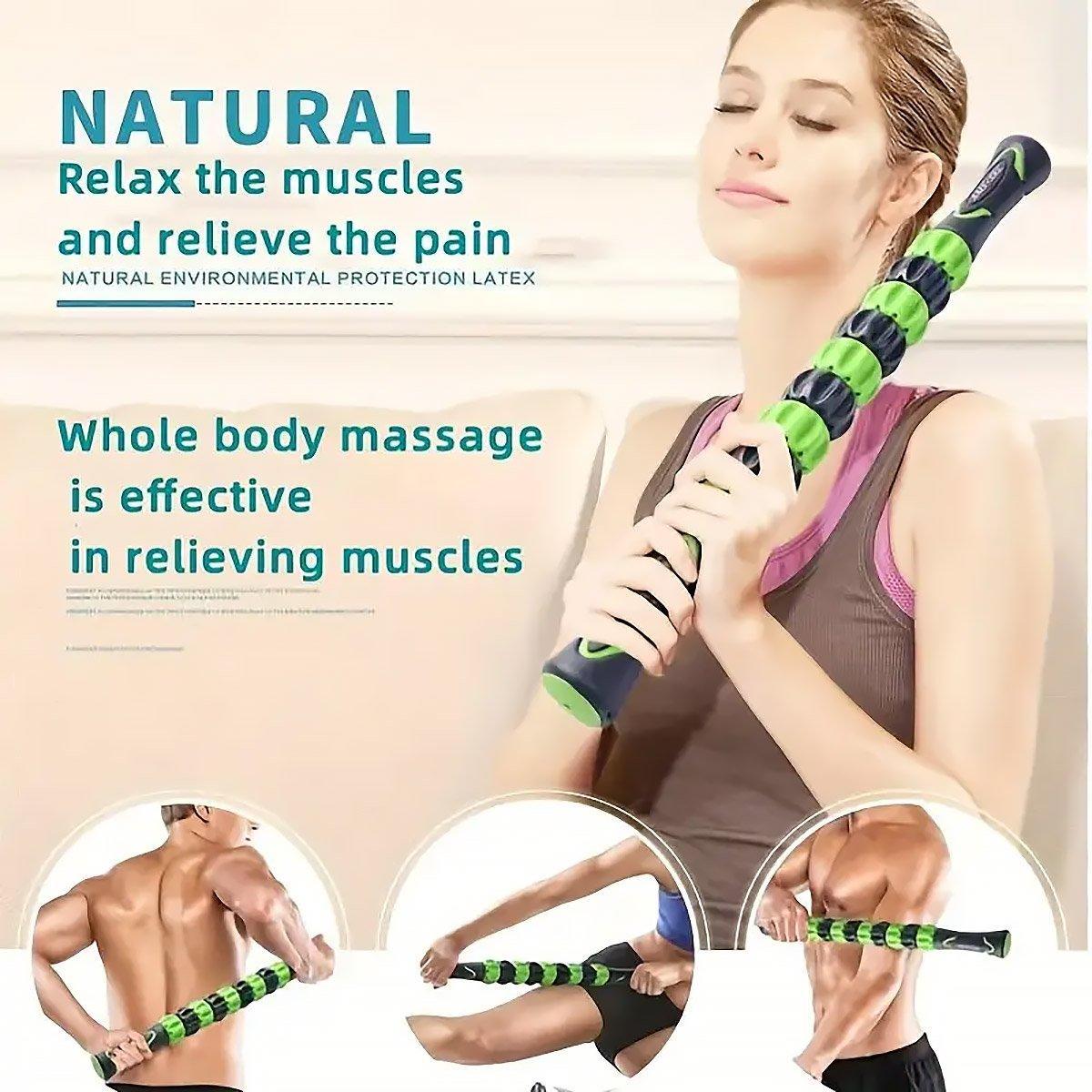 Muscle Massage Sticks Fitness Sport Fascia Rods High Strength Relaxation Roller - Black V528-MASSAGE-STICK-BLACK-840863