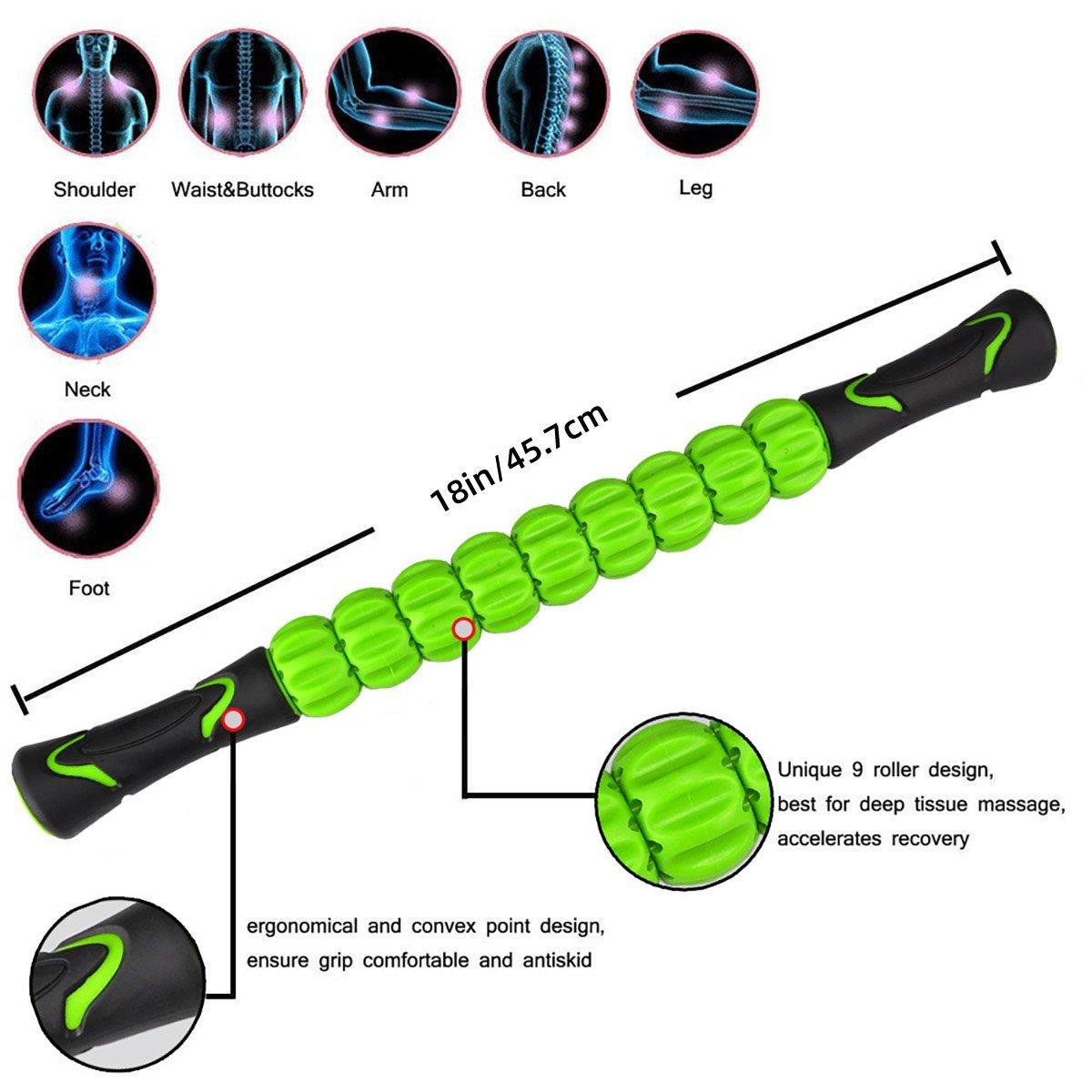 Muscle Massage Sticks Fitness Sport Fascia Rods High Strength Relaxation Roller - Blue V528-MASSAGE-STICK-BLUE-544765