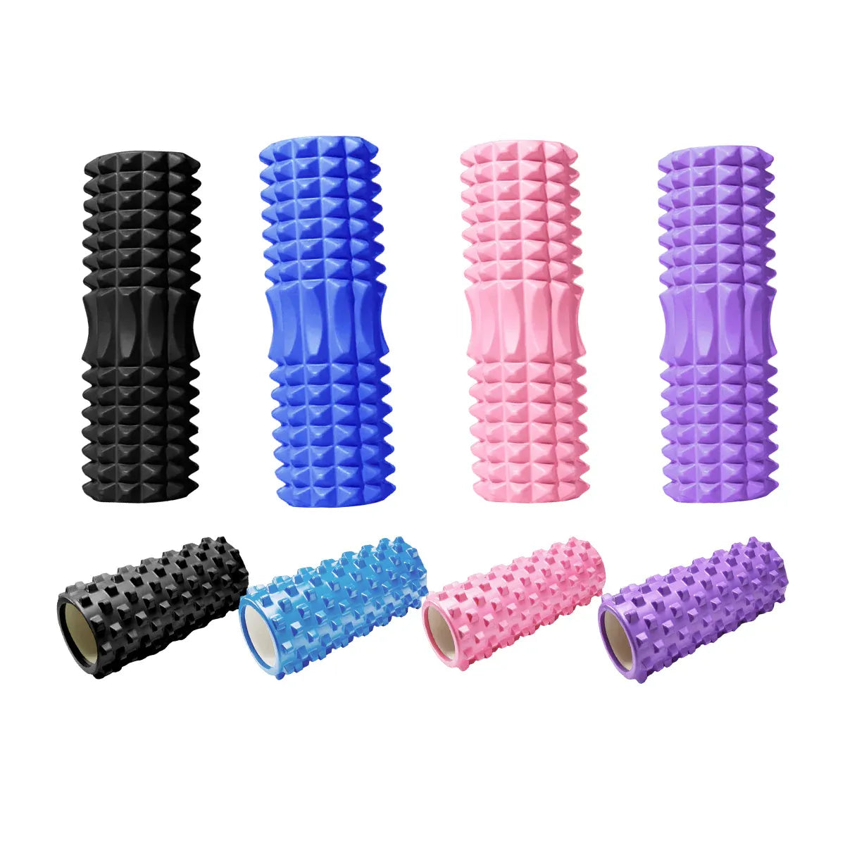 High Density EVA Foam Roller Yoga Massage Stick for Fitness - Wolf Tooth Style Purple-33cm V528-MASSAGE-STICK-LY-33-PURPLE-606320