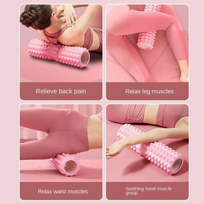 High Density EVA Foam Roller Yoga Massage Stick for Fitness - Crescent Style Pink-33cm V528-MASSAGE-STICK-YY-33-PINK-447879