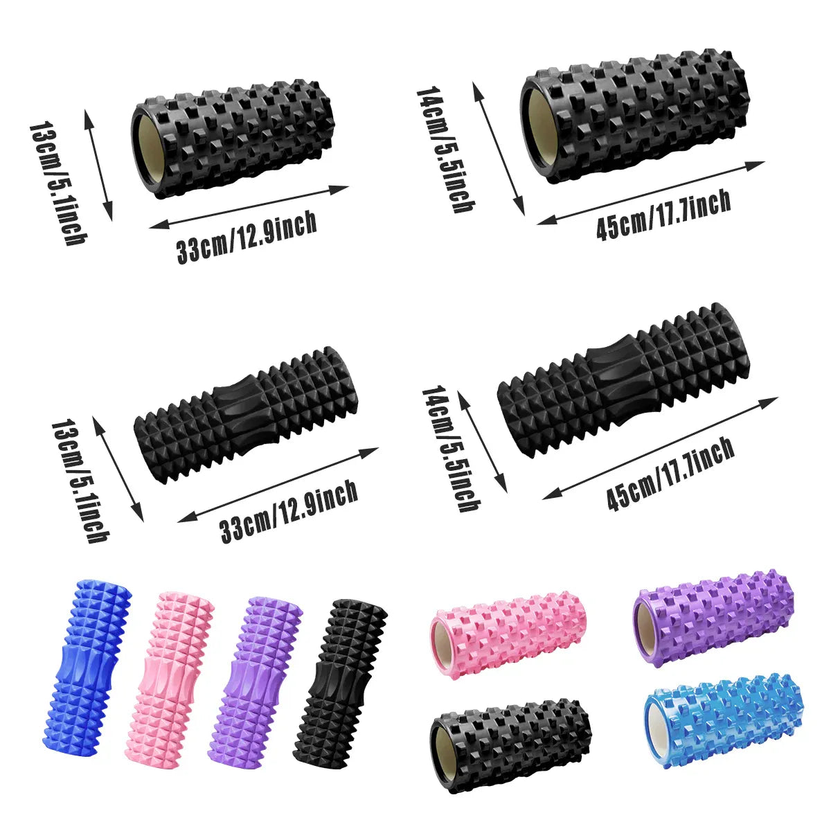 High Density EVA Foam Roller Yoga Massage Stick for Fitness - Crescent Style Purple-33cm V528-MASSAGE-STICK-YY-33-PURPLE-510468