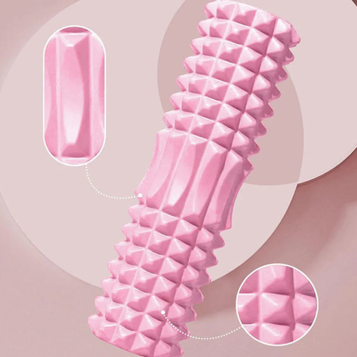 High Density EVA Foam Roller Yoga Massage Stick for Fitness - Crescent Style Blue-45cm V528-MASSAGE-STICK-YY-45-BLUE-858475