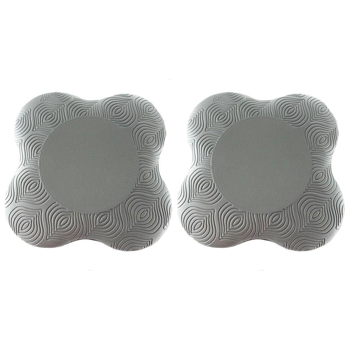 2pcs Thick Yoga Kneeling Mat Knee Cushion for Elbow Support Gym Workout Pad - Grey V528-MAT-2PCS-GREY-561623