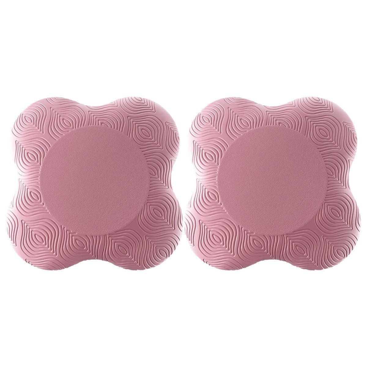 2pcs Thick Yoga Kneeling Mat Knee Cushion for Elbow Support Gym Workout Pad - Pink V528-MAT-2PCS-PINK-129673