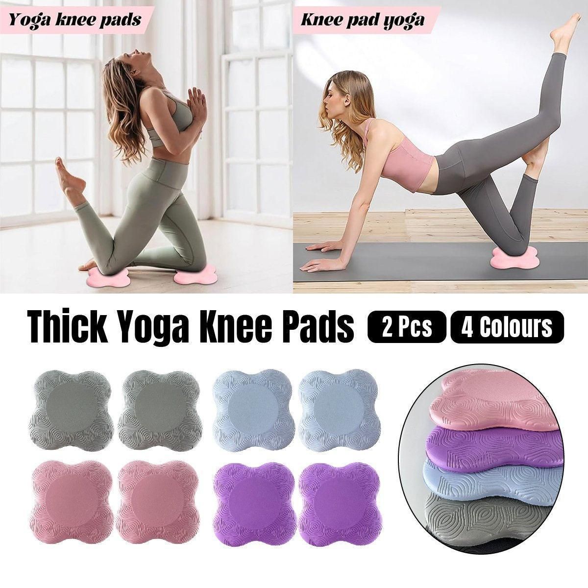 2pcs Thick Yoga Kneeling Mat Knee Cushion for Elbow Support Gym Workout Pad - Pink V528-MAT-2PCS-PINK-129673