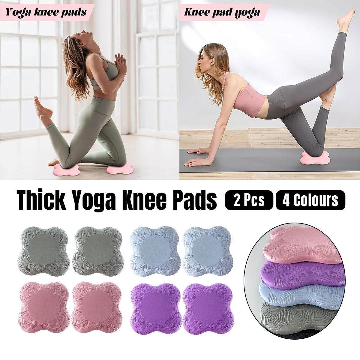 2pcs Thick Yoga Kneeling Mat Knee Cushion for Elbow Support Gym Workout Pad - Purple V528-MAT-2PCS-PURPLE-439914