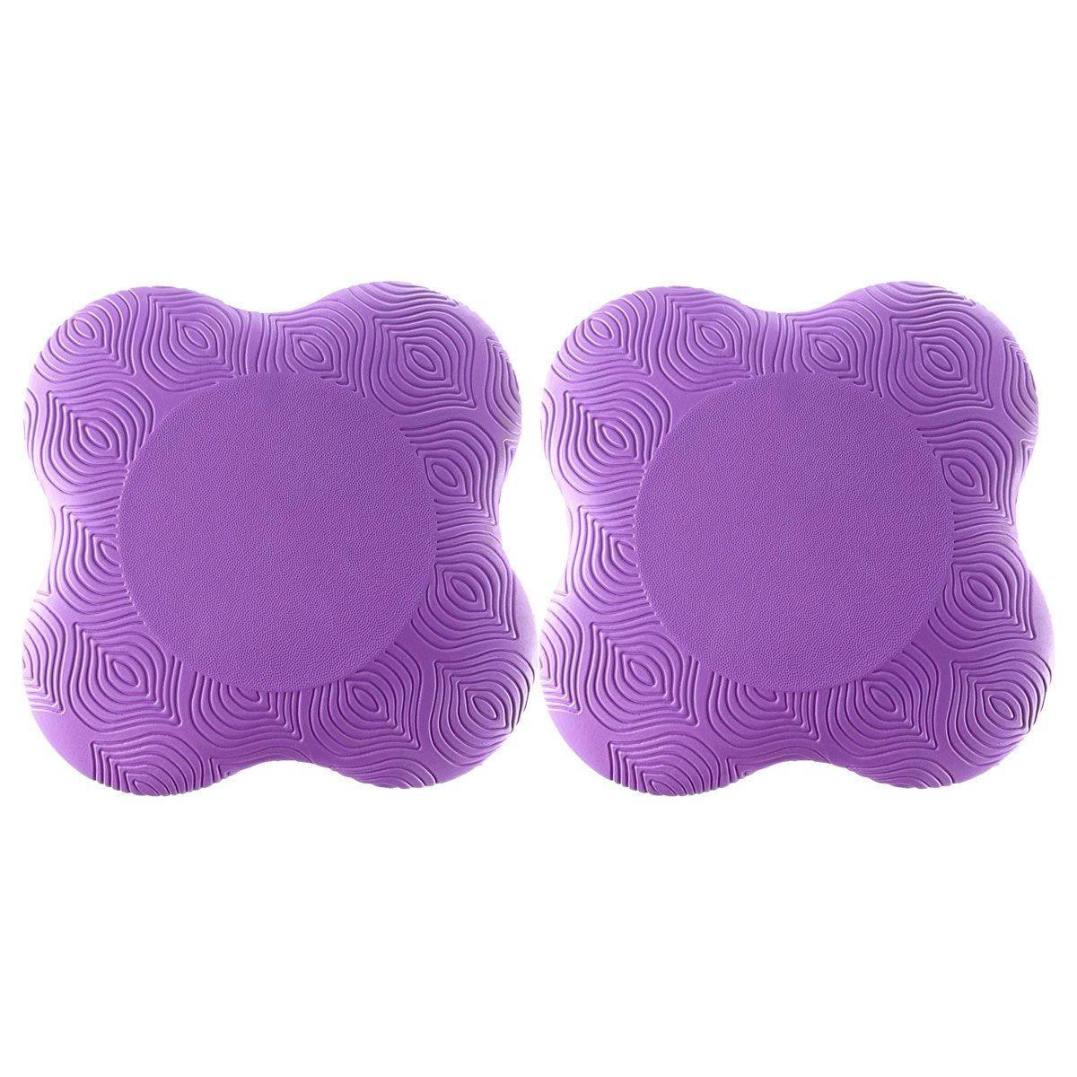 2pcs Thick Yoga Kneeling Mat Knee Cushion for Elbow Support Gym Workout Pad - Purple V528-MAT-2PCS-PURPLE-439914