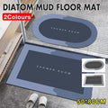 50x80CM Super Absorbent Floor Mat Soft Quick-Drying Non-Slip Diatom Mud Bath - Grey-Retangle V528-MAT-GREY-RETANGLE-5080CM-708157