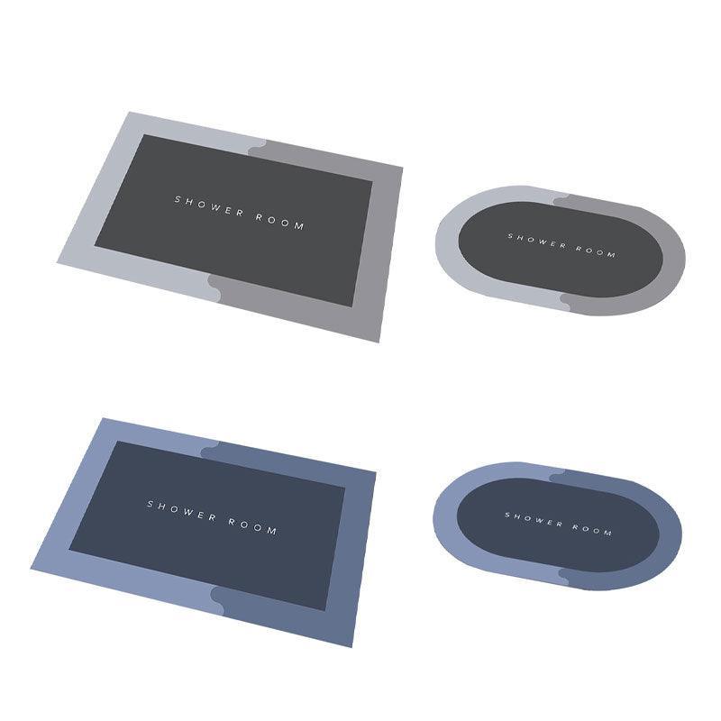 50x80CM Super Absorbent Floor Mat Soft Quick-Drying Non-Slip Diatom Mud Bath - Grey-Retangle V528-MAT-GREY-RETANGLE-5080CM-708157