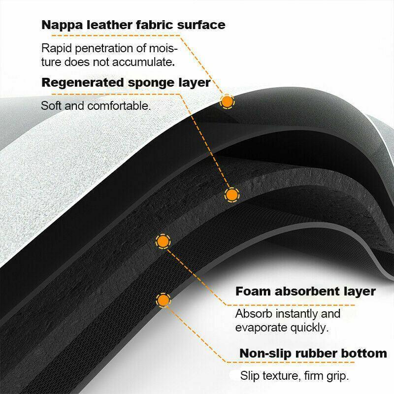 50x80CM Super Absorbent Floor Mat Soft Quick-Drying Non-Slip Diatom Mud Bath - Grey-Retangle V528-MAT-GREY-RETANGLE-5080CM-708157