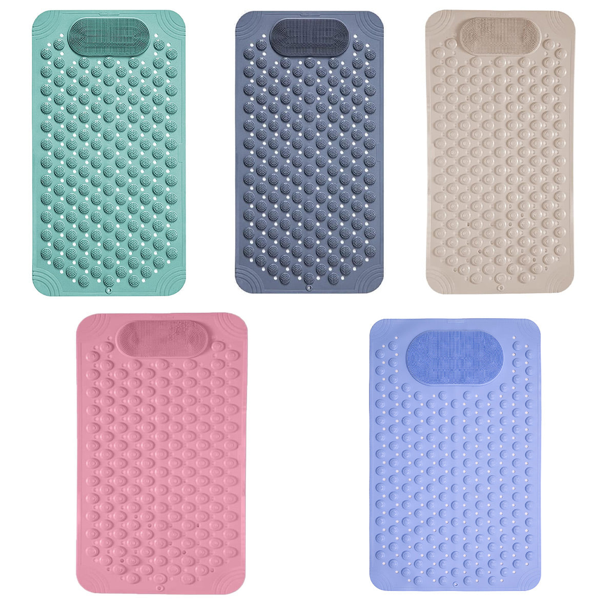 Non Slip Floor Pad Bathroom Tub Mat Bath Shower Mat with Round Massage Point - Pink V528-MAT-PINK-966659